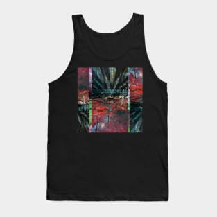 red lanscape waterscape in collage plant ecopop Tank Top